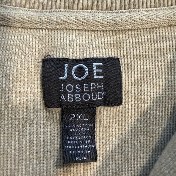 Joseph Abboud Men's Tan Zip-Up Sweater - Picture 5 of 5